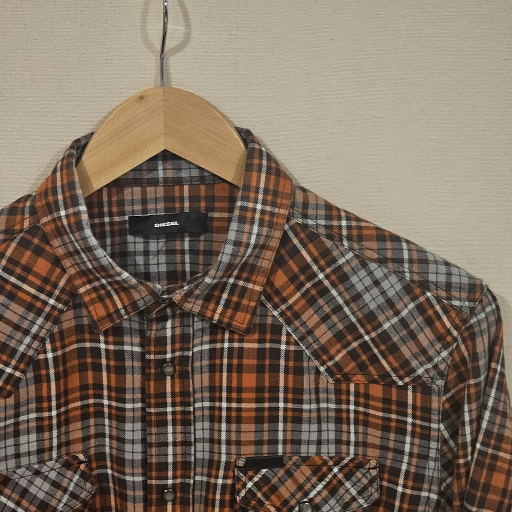 Diesel Flannel Snap Shirt S